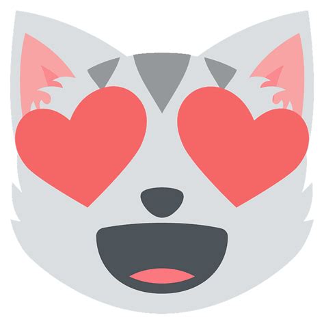 Smiling Cat With Heart Eyes Emoji Clipart Free Download Transparent