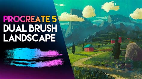 Procreate 5 Dual Brush Landscape Painting Is This Actually Useful