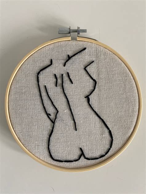 Female Nude Embroidery Etsy