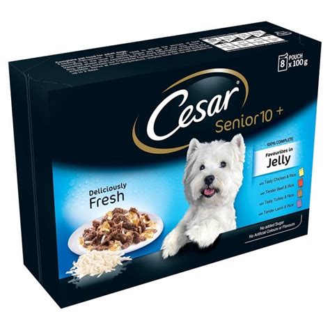 Cesar Dog Food Senior Deliciously Fresh Selection In Jelly 8 X100 G
