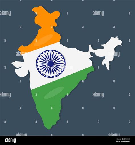 India Map With Flag