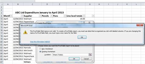 Pivot Table Problemspivot Tables In Excel