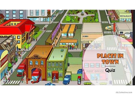 Places In Town Quiz 45 Places English Esl Powerpoints
