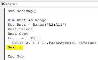 VBA Set How To Use A Set Keyword In VBAwith Examples