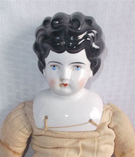 Reserved Antique China Head Doll Low Brow With Homemade Body Etsy