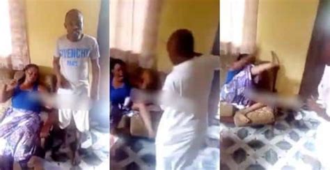 Nigerian Woman Flogged Mercilessly By Her Brother For Cheating On Her
