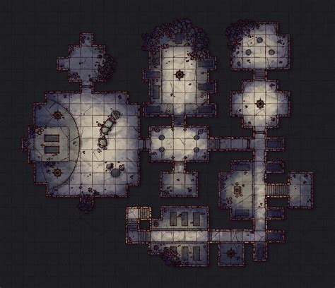 Cultist Lair Battlemaps Tabletop Rpg Maps Dungeon Map