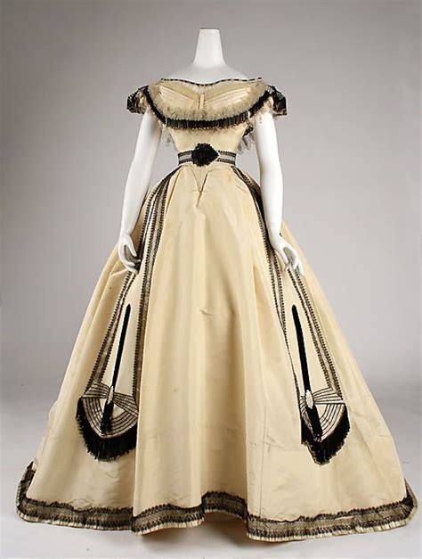 Dress Ball Gown Emile Pingat French Active 186096 Date Ca 1860