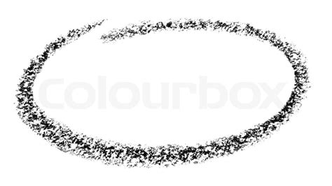 Crayon Painted Oval Accent In White Back Stock Image Colourbox