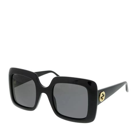 gucci gg0896s 001 52 sunglass woman acetate black sunglasses