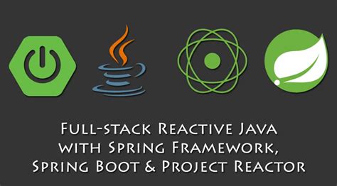 Full Stack Reactive Java With Spring Framework Spring Boot And Project Reactor