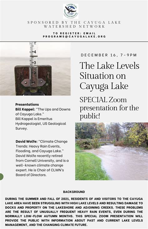 The Lake Levels Situation On Cayuga Lake Relatable To Many Of Our