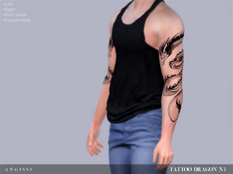 The Sims Resource Tattoo Dragon N3