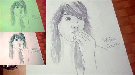 cara menggambar sketsa wajah cewe youtube