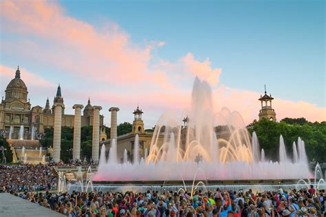 Magic Fountain Of Montjuic In Barcelona Magical Performances Of Light Colour Music And