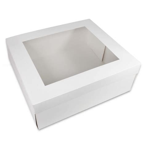 Oblong Cake Box With Window White Cake Boxes The Cake Decorating