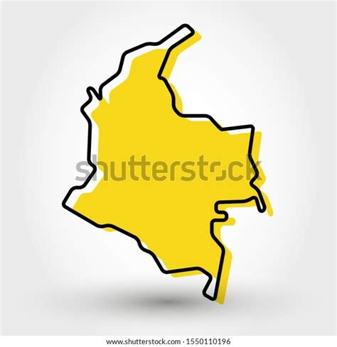 Modern Outline Map Colombia Stock Vector Royalty Free 1550110196