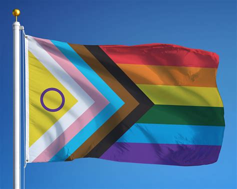 intersex inclusive progress pride flag 3 x 5 lgbtqia gay etsy