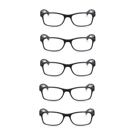 Read Optics Reading Glasses 5 Pack Wayfarer Style Black Brown 2 0