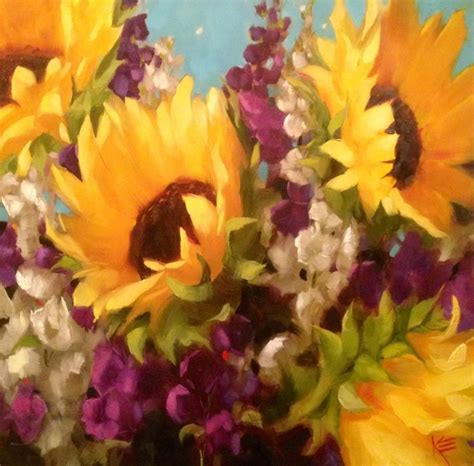 Daily Paintworks Original Fine Art By Krista Eaton Sunflower Art