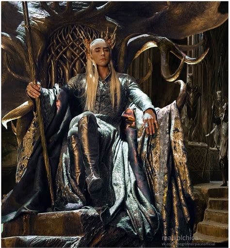 King Thranduil On His Throne Credits On Photo Via Tumblr Thranduil O