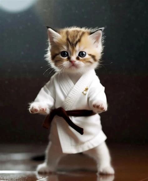 Create Meme Funny Karate Cats Cat Karate Animals Cute Pictures