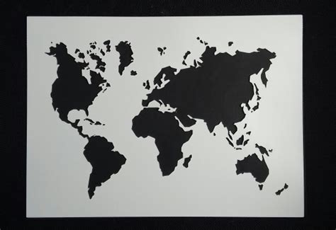 World Map Stencil The Choc Den