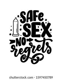Safe Sex Slogan Great Design Any Stock Vector Royalty Free 1597450789