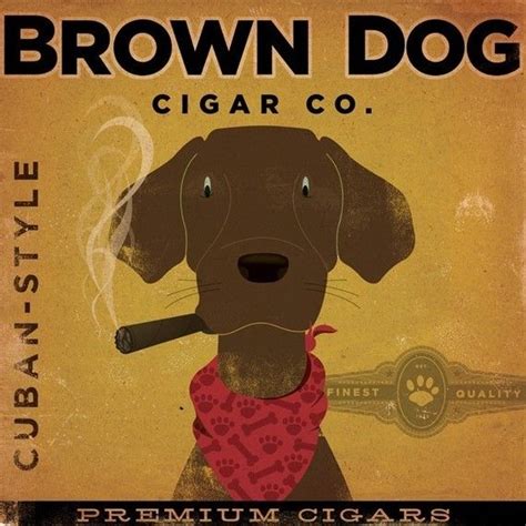 Brown Dog Cigar Company Chocolate Labrador By Geministudio On Etsy