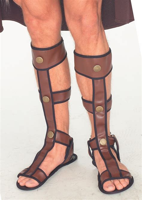 Roman Gladiator Sandals Trojan Spartan Greek Adult Shoes Costume