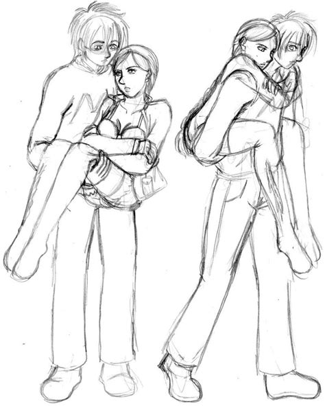 Carrying Someone Reference 1 Art Reference People Art Drawing Poses
