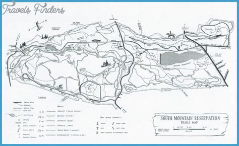 South Mountain Park Hiking Trails Map Travelsfinderscom