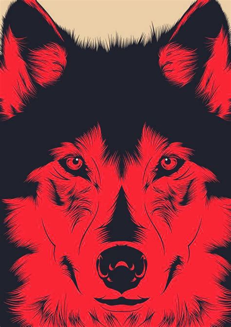 Pin By Susanne Hoenig On Red Illustration Art Wolf Art Print Wolf