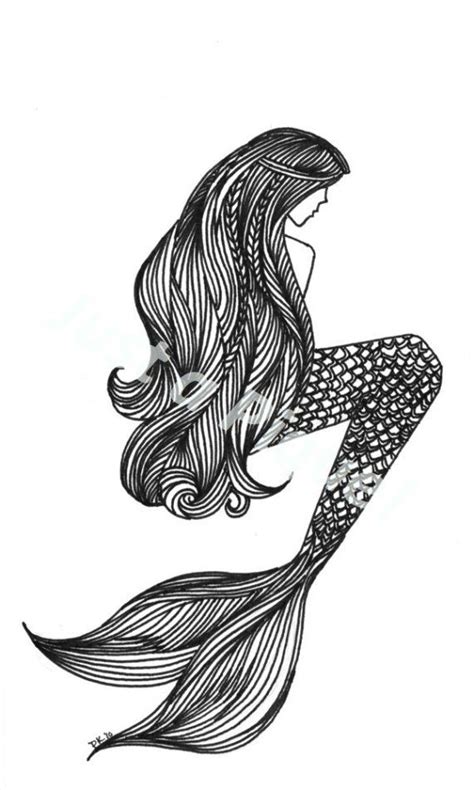 Outline Mermaid Designs Magic Pau