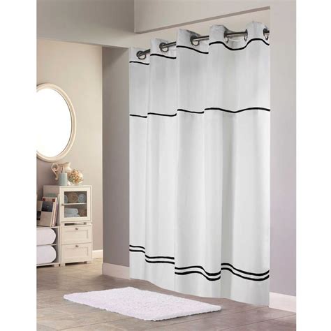 Hookless Escape Fabric Shower Curtain And Snap In Liner Set Bed Bath