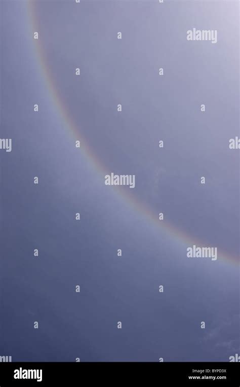 Circular Rainbow Around The Sun Stock Photo Alamy