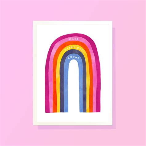 Rainbow Art Print Inspirational Prints Rainbow Wall Art Etsy