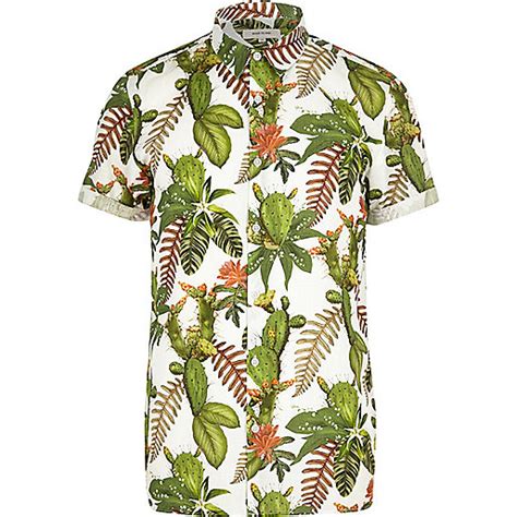 Cactus man ricky singh button down shirt. Green cactus flower print short sleeve shirt - Shirts ...