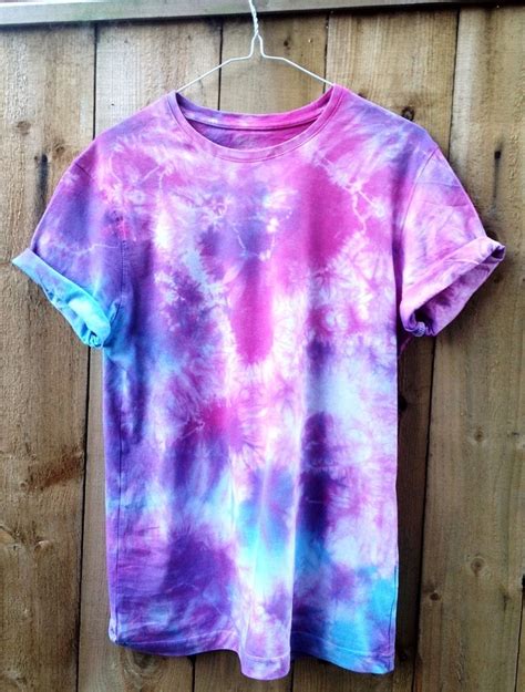 Blue Purple And Pink Tie Dye Short Sleeved T Shirt Tie Dye Shirts