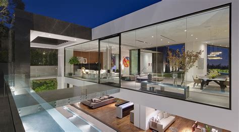 Two Story Glass House Interior Design Ideas