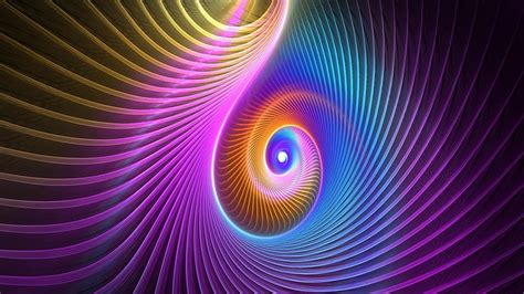 Hd Wallpaper Circles Complicated 3d Digital Art Colorful Abstract