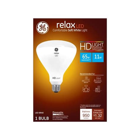 Ge Relax Watt Eq Led Br Soft White Dimmable Light Bulb Pack At Lowes Com