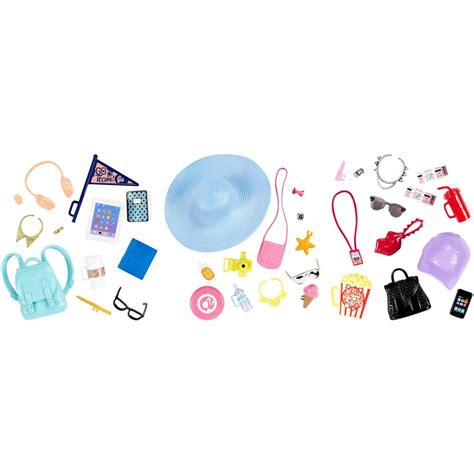 Barbie Accessories With 12 Themed Pieces Styles May Vary Walmart