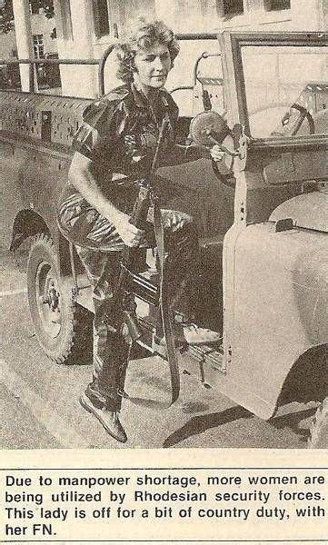 Gwen Archer Of The Rhodesian Womens Service Rhodesian Security