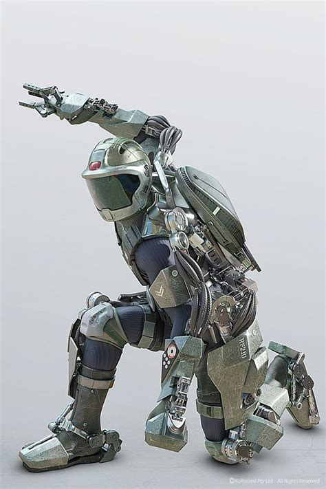 Trang Mặc định Power Armor Powered Exoskeleton Futuristic