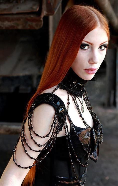 Goth Girl With Red Hair Model Leila Lunatic Photo Zen Pix Welcome To Gothic And Amazing