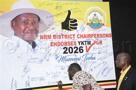 Nrm District Chairpersons Endorse Museveni For 2026 Presidency New Vision Official