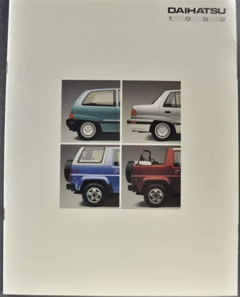 1992 DAIHATSU CATALOG Sales Brochure Charade Rocky 4x4 Excellent