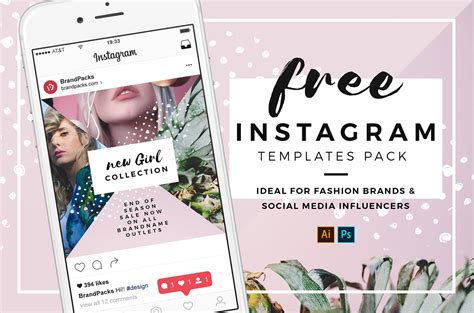 19 Free Instagram Square Templates For Social Media Influencers