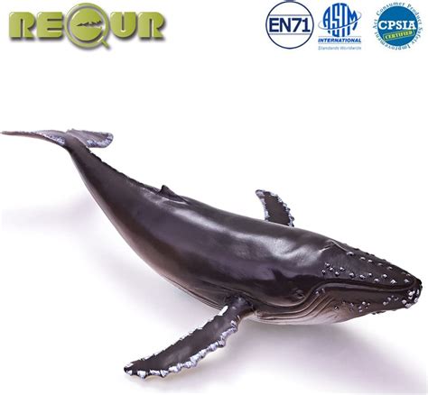 Recur Toys 12” Humpback Whale Figure Toys Soft Hand Painted Skin